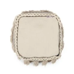 Hawley Handcrafted Boho Fabric Cube Pouf With Tassels Ivory - Christopher Knight Home 15 Hawley Handcrafted Boho Fabric Cube Pouf With Tassels Ivory - Christopher Knight Home -Furniture Haven Sales GUEST 10dedc8a f40b 4826 b5d1 b3f38421e370