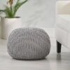 Hershel Modern Knitted Cotton Round Pouf - Christopher Knight Home -Furniture Haven Sales GUEST 12972626 2384 4c2a 925e db9e1a386e44