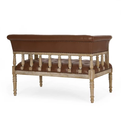 Loyning Traditional Upholstered Tufted Loveseat - Christopher Knight Home 4 Loyning Traditional Upholstered Tufted Loveseat - Christopher Knight Home - Image 2