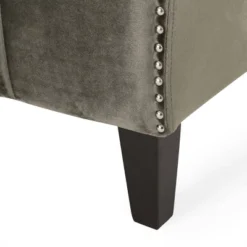 Weymouth Contemporary Channel Stitch Velvet Settee Gray - Christopher Knight Home -Furniture Haven Sales GUEST 18ec1689 58ca 43ca 9df3 7aba16c488c6