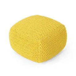 Hollis Knitted Cotton Square Pouf - Christopher Knight Home -Furniture Haven Sales GUEST 1bb304a6 06bf 4488 9fcf 5e53aeb5ef7d