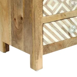 Sandia Handcrafted Boho 4 Drawer Mango Wood Nightstand Natural/White - Christopher Knight Home -Furniture Haven Sales GUEST 1d6271e8 7409 48d2 b5ab bcb3ec1dba3f