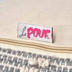 Brinket Large Contemporary Faux Yarn Pouf Ottoman Ivory/Gray - Christopher Knight Home -Furniture Haven Sales GUEST 249babad d25e 43d5 bb9d c9be048556e1