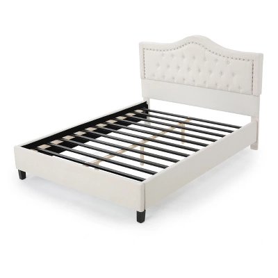 Queen Dante Upholstered Traditional Bed Frame - Christopher Knight Home 6 Queen Dante Upholstered Traditional Bed Frame - Christopher Knight Home - Image 4
