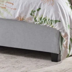 King Virago Contemporary Upholstered Platform Bed Light Gray - Christopher Knight Home -Furniture Haven Sales GUEST 2ebb8fba c23c 4b82 821d b8d4c3c8fadf