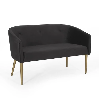 Brayer Modern Glam Tufted Velvet Loveseat - Christopher Knight Home 10 Brayer Modern Glam Tufted Velvet Loveseat - Christopher Knight Home - Image 8