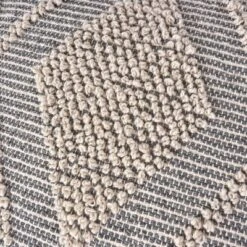 Brinket Large Contemporary Faux Yarn Pouf Ottoman Ivory/Gray - Christopher Knight Home -Furniture Haven Sales GUEST 3278d888 cb64 4ce3 af9b cb05520d895f