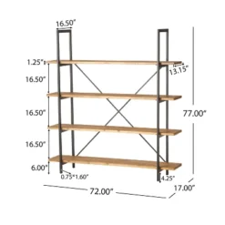 77" Septima 4 Shelf Antique Bookcase Antique - Christopher Knight Home -Furniture Haven Sales GUEST 345ad8cb 6491 4474 9230 356617c7cb9b