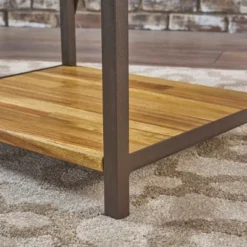 Roney 17" Bookcase With Rustic Metal Finished Iron Accents - Natural - Christopher Knight Home -Furniture Haven Sales GUEST 3589ba7a e5fe 4bad 8d7c 5fd8ace91724