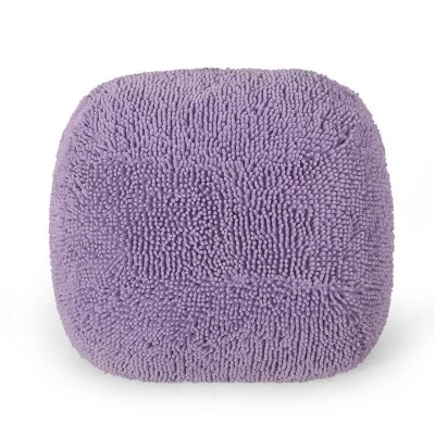 Moloney Modern Microfiber Chenille Round Pouf - Christopher Knight Home 8 Moloney Modern Microfiber Chenille Round Pouf - Christopher Knight Home - Image 6