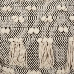 Hawley Handcrafted Boho Fabric Cube Pouf With Tassels Ivory - Christopher Knight Home 16 Hawley Handcrafted Boho Fabric Cube Pouf With Tassels Ivory - Christopher Knight Home -Furniture Haven Sales GUEST 3c0fab5e fbf2 46c3 9004 99e42056e7b2