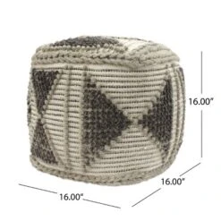 Tamsin Boho Handcrafted Cube Pouf Gray/Ivory - Christopher Knight Home -Furniture Haven Sales GUEST 3c117a0e 371e 4f95 b3c8 4ec9cc108d29