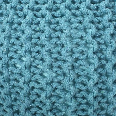 Nahunta Modern Knitted Cotton Round Pouf - Christopher Knight Home 4 Nahunta Modern Knitted Cotton Round Pouf - Christopher Knight Home - Image 2