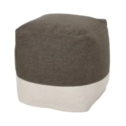 Tattnall Contemporary Two-Tone Fabric Cube Pouf - Christopher Knight Home -Furniture Haven Sales GUEST 5b61f176 f948 458b ae81 9bd6285a5198