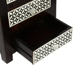 Benewah Handcrafted Boho 3 Drawer Mango Wood Nightstand Dark Walnut/Black/White - Christopher Knight Home 17 Benewah Handcrafted Boho 3 Drawer Mango Wood Nightstand Dark Walnut/Black/White - Christopher Knight Home -Furniture Haven Sales GUEST 68d6c893 ed64 41a2 8f87 c87ab1d863f4