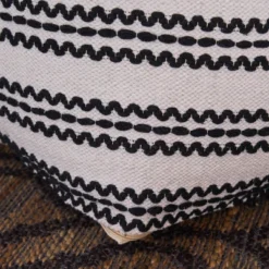 Chukar Contemporary Large Square Cotton Pouf Black/Natural - Christopher Knight Home 7 Chukar Contemporary Large Square Cotton Pouf Black/Natural - Christopher Knight Home -Furniture Haven Sales GUEST 736693ef dd15 48a4 9826 fba0fd538065