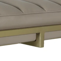 Riebe Contemporary Handmade Channel Stitch Ottoman Bench Dark Cream/Matte Gold - Christopher Knight Home -Furniture Haven Sales GUEST 7b542bf6 f0e4 44eb a9ff b04169025fcf