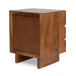 Terrell Handcrafted Boho Acacia Wood 3 Drawer Nightstand Dark Natural - Christopher Knight Home -Furniture Haven Sales GUEST 814597ff 294d 4d7d 9e88 5b09c9342ee2