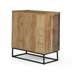 Burdine Handcrafted Boho Wood 3 Drawer Cabinet Natural/Black - Christopher Knight Home -Furniture Haven Sales GUEST 8207197a 0c4e 47f1 8031 f66159ec3fb5