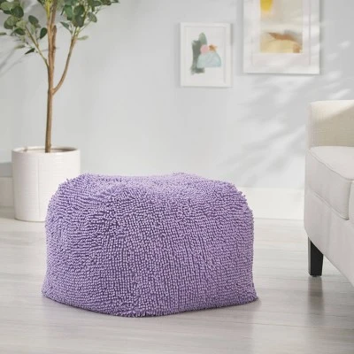 Moloney Modern Microfiber Chenille Round Pouf - Christopher Knight Home 3 Moloney Modern Microfiber Chenille Round Pouf - Christopher Knight Home