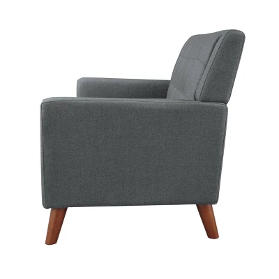 Candace Mid Century Modern Loveseat Dark Gray - Christopher Knight Home 4 Candace Mid Century Modern Loveseat Dark Gray - Christopher Knight Home - Image 2