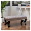 Scarlette Tufted Velvet Ottoman Bench - Gray - Christopher Knight Home -Furniture Haven Sales GUEST 92010371 dc30 4966 a930 6959a454b23a