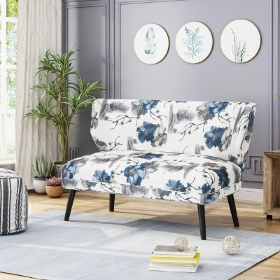 Desdemona Modern Farmhouse Settee Blue - Christopher Knight Home 3 Desdemona Modern Farmhouse Settee Blue - Christopher Knight Home