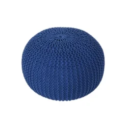 Abena Modern Knitted Cotton Round Pouf - Christopher Knight Home -Furniture Haven Sales GUEST 94ac96d0 fb89 40b7 bb3a a2464dbc0206