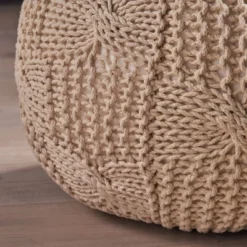 Anouk Knitted Cotton Pouf - Christopher Knight Home -Furniture Haven Sales GUEST 9b01609d 3a79 461a 8fba 22134da7030f