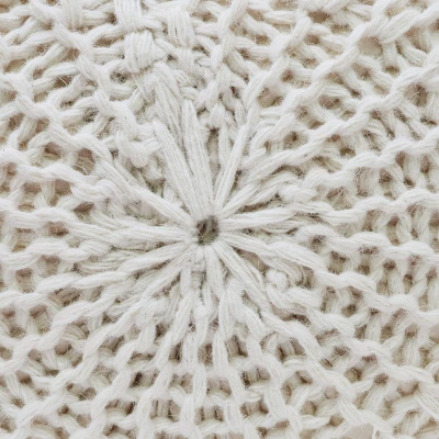 Morven Handmade Boho Fabric Pouf Cream - Christopher Knight Home 6 Morven Handmade Boho Fabric Pouf Cream - Christopher Knight Home - Image 4