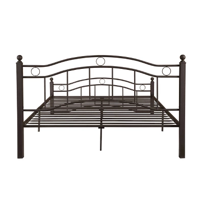 Queen Bouvardia Modern Contemporary Iron Bed - Christopher Knight Home 6 Queen Bouvardia Modern Contemporary Iron Bed - Christopher Knight Home - Image 4