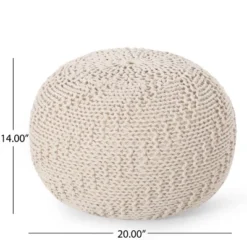 Barwick Modern Knitted Round Pouf Ivory - Christopher Knight Home 13 Barwick Modern Knitted Round Pouf Ivory - Christopher Knight Home -Furniture Haven Sales GUEST 9d806465 7aa5 4cd3 92a4 61e5e31a83bb