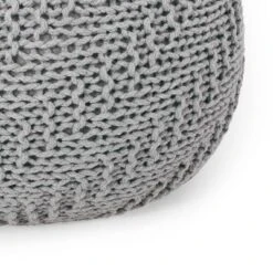 Hershel Modern Knitted Cotton Round Pouf - Christopher Knight Home -Furniture Haven Sales GUEST a0617e10 ba8c 4669 8e0b 3113c28dcafa