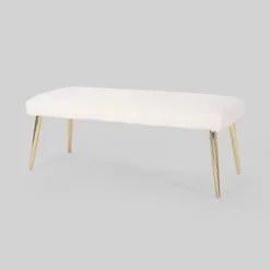 Capernaum Faux Fur Bench - Christopher Knight Home -Furniture Haven Sales GUEST a64fe17d a6bf 4e7c af53 dfe620fa0a1e