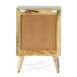 Lytle Boho Handcrafted Mango Wood Nightstand With Storage Natural - Christopher Knight Home -Furniture Haven Sales GUEST a8571cf6 a1a6 4918 8742 303d4e1bb490