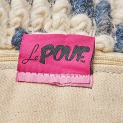 Freesia Boho Wool And Cotton Large Ottoman Pouf White/Blue - Christopher Knight Home -Furniture Haven Sales GUEST b1c86fe7 487a 4547 9508 9467e3fe2ab6