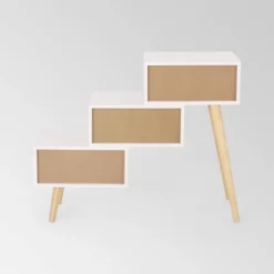 Payson Mid-Century Modern 3 Drawer Tiered Cabinet Matte White - Christopher Knight Home -Furniture Haven Sales GUEST b49c906c bad3 4b35 934b 0f1a8ca2fb2a