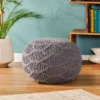 Mccardell Handcrafted Boho Fabric Pouf Charcoal - Christopher Knight Home -Furniture Haven Sales GUEST b51ce02a 2530 4fc8 a5be 220aa839b8af