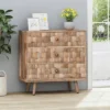 Latona MidCentury Modern 3 Drawer Chest Natural - Christopher Knight Home