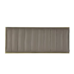 Riebe Contemporary Handmade Channel Stitch Ottoman Bench Dark Cream/Matte Gold - Christopher Knight Home -Furniture Haven Sales GUEST b6880d11 8941 40f2 bca3 f7acda7f2ea8