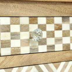 Sandia Handcrafted Boho 4 Drawer Mango Wood Nightstand Natural/White - Christopher Knight Home -Furniture Haven Sales GUEST bb537a68 5ec3 46a5 a801 82edef17d0fb