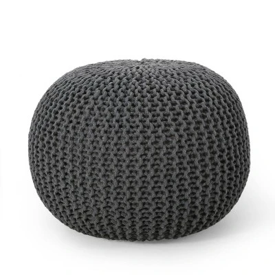 Nahunta Modern Knitted Cotton Round Pouf - Christopher Knight Home 13 Nahunta Modern Knitted Cotton Round Pouf - Christopher Knight Home - Image 11