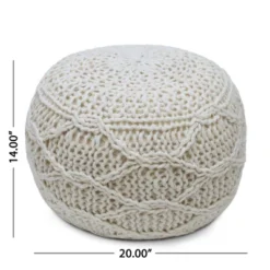 Morven Handmade Boho Fabric Pouf Cream - Christopher Knight Home 13 Morven Handmade Boho Fabric Pouf Cream - Christopher Knight Home -Furniture Haven Sales GUEST bf1278d6 d2b5 48b8 b939 0423ce0c0e01