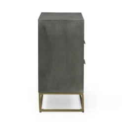 Wolfe Handcrafted Boho Mango Wood 3 Drawer Cabinet Gray/Natural - Christopher Knight Home