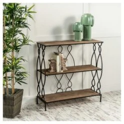Marseille 34" 3-Shelf Rustic Bookcase - Natural - Christopher Knight Home