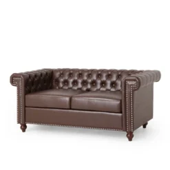 Brinkhaven Contemporary Button Tufted Loveseat With Nailhead Trim - Christopher Knight Home -Furniture Haven Sales GUEST d27c5270 4359 4fe7 b605 08079c52411b