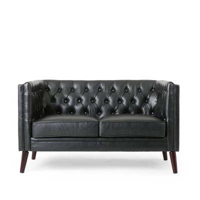 Holasek Contemporary Upholstered Tufted Loveseat - Christopher Knight Home 11 Holasek Contemporary Upholstered Tufted Loveseat - Christopher Knight Home - Image 10