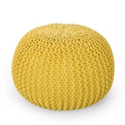 Nahunta Modern Knitted Cotton Round Pouf - Christopher Knight Home 27 Nahunta Modern Knitted Cotton Round Pouf - Christopher Knight Home -Furniture Haven Sales GUEST d67159ce b241 4fa2 9fb0 4eb1160805ff