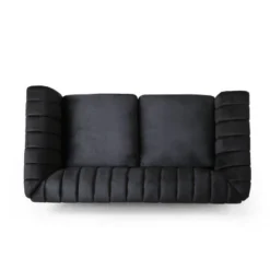 Glenmont Modern Glam Channel Stitch Velvet Loveseat With Nailhead Trim - Christopher Knight Home -Furniture Haven Sales GUEST d9cdd3ad 5c59 451a 974c f5cbfb3349e1