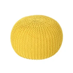 Abena Modern Knitted Cotton Round Pouf - Christopher Knight Home -Furniture Haven Sales GUEST e5288e57 3dc6 482e aee1 457cb4f76787